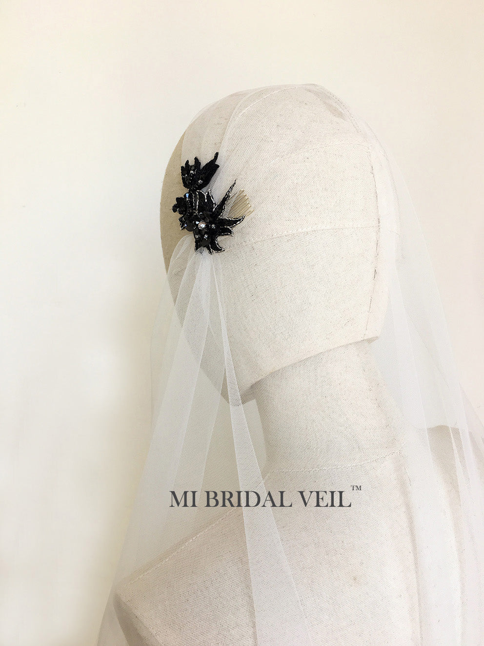 Juliet Cap Veil, Beaded Cap Wedding Veil, Vintage Wedding Veil
