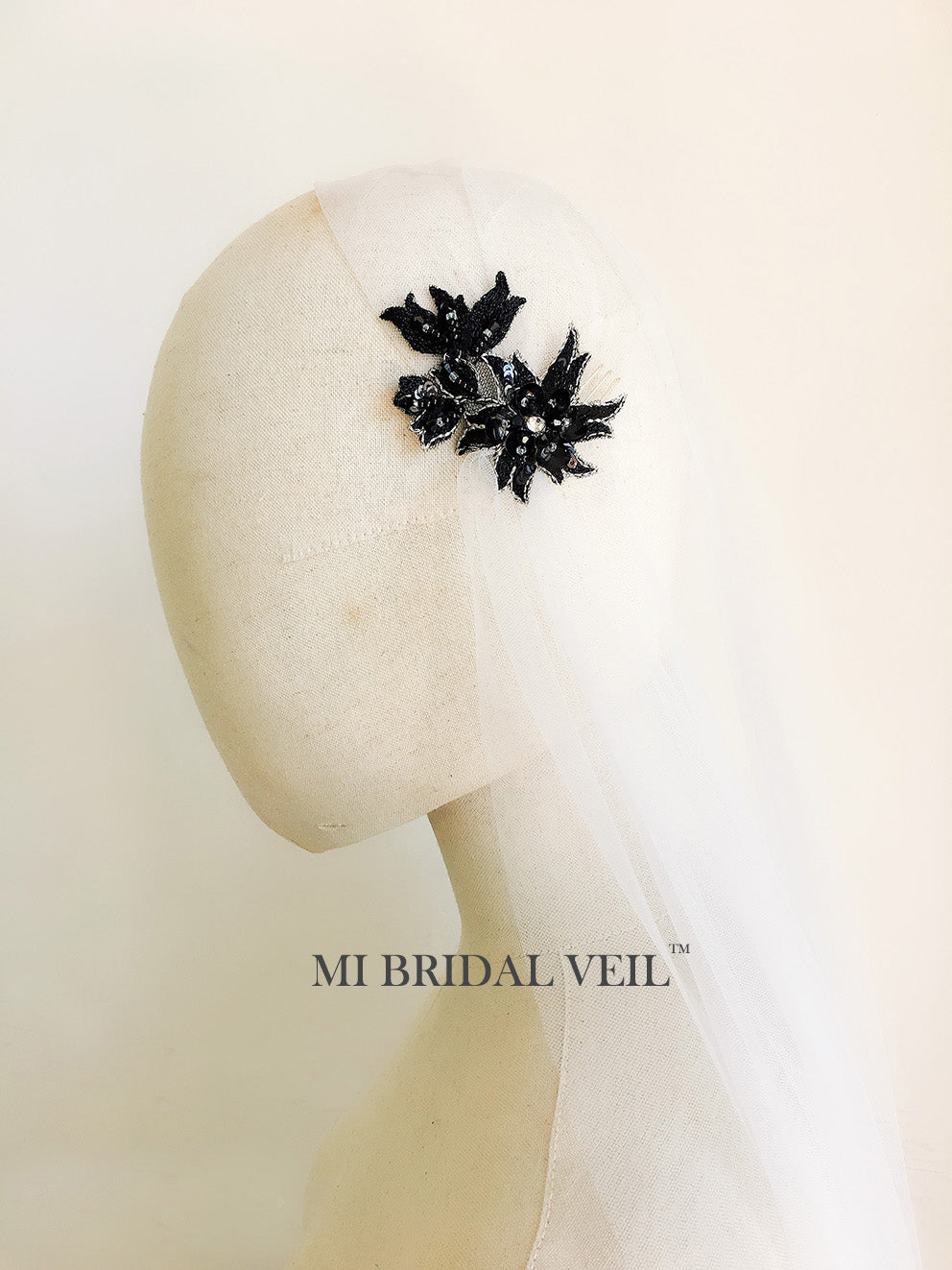 Juliet Cap Veil, Beaded Cap Wedding Veil, Vintage Wedding Veil