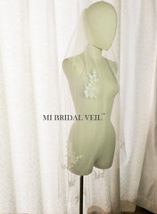Lace Wedding Veil, Waltz Rose Lace Appliqués Veil , Mi Bridal