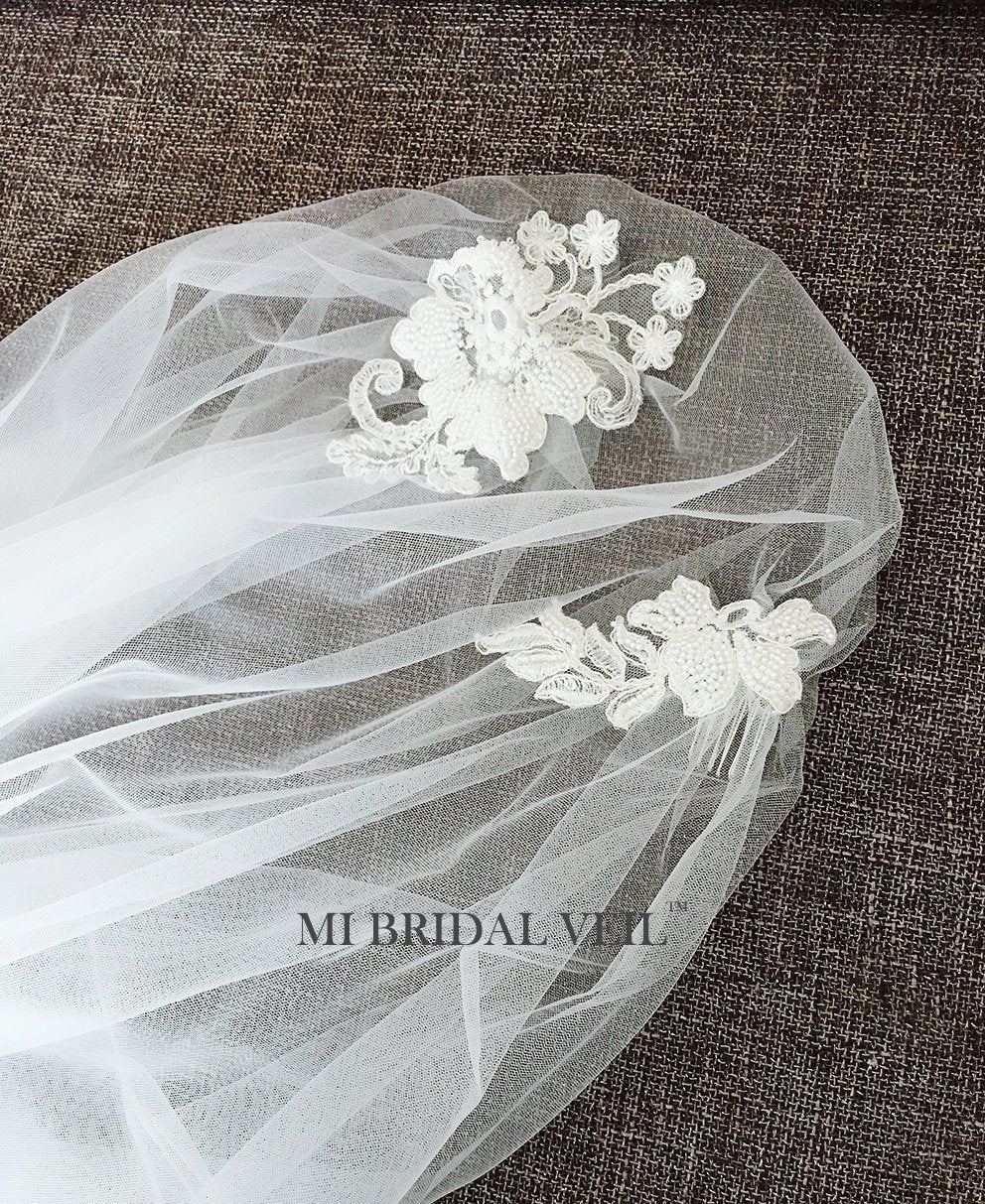 Juliet Cap Veil with Beading, Great Gatsby Wedding Veil, Mi Bridal