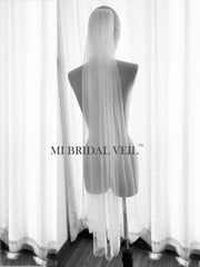 Wedding Veil, Soft and Sheer Tulle Bridal Veil, Smooth Tulle Veil in Fingertip, Floor, Chapel and Cathedral Length, Hand Sewn Metal Comb