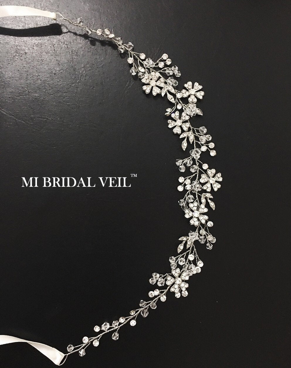 Silver Snowflake Hair Vine Bridal Headpieces Mi Bridal