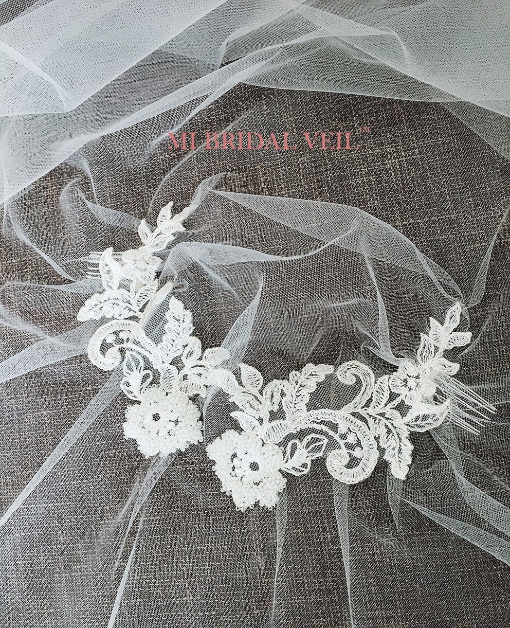 Beaded Juliet Cap Veil, Lace, Vintage Inspired Wedding Veil, Mi Bridal