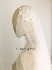 Juliet Cap Veil with Beading, Great Gatsby Wedding Veil, Mi Bridal