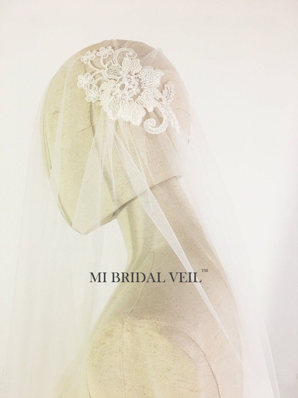 Juliet Cap Veil with Beading, Great Gatsby Wedding Veil, Mi Bridal