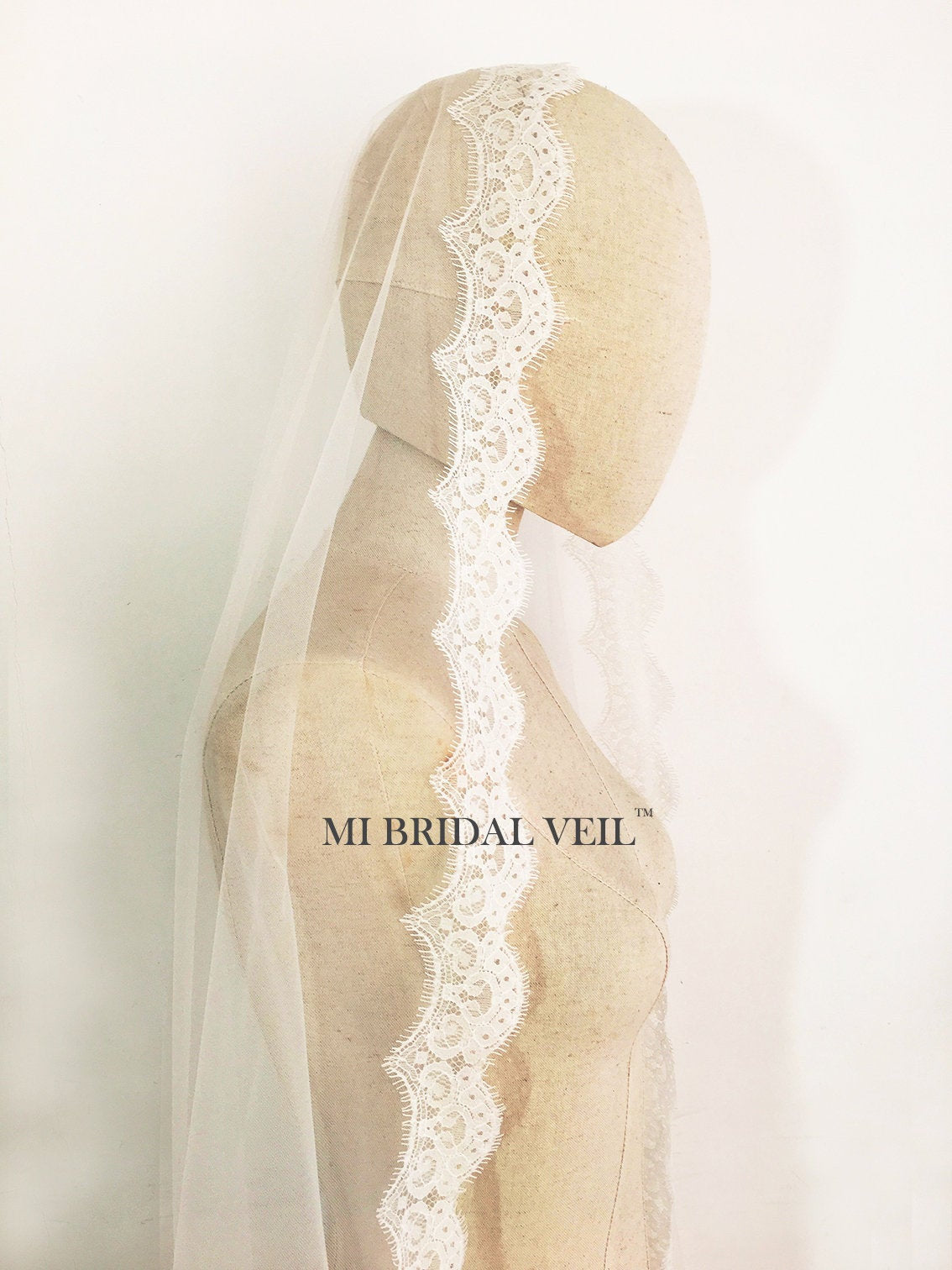 Spanish Veil Mantilla Wedding Veil Cathedral Bride Veil Wide Lace