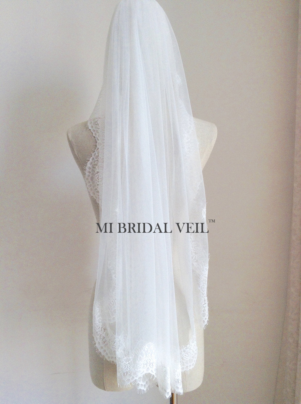 Lace Wedding Veil, Vintage Inspired Rose Lace Bridal Veil, Mi Bridal