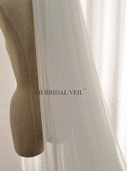 Cathedral Soft Tulle Wedding Veil, Illusion Tulle Morden Veil, Mi Bridal