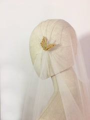 Juliet Cap Veil, Vintage Wedding Veil, Cap Wedding Veil with Beaded Lace